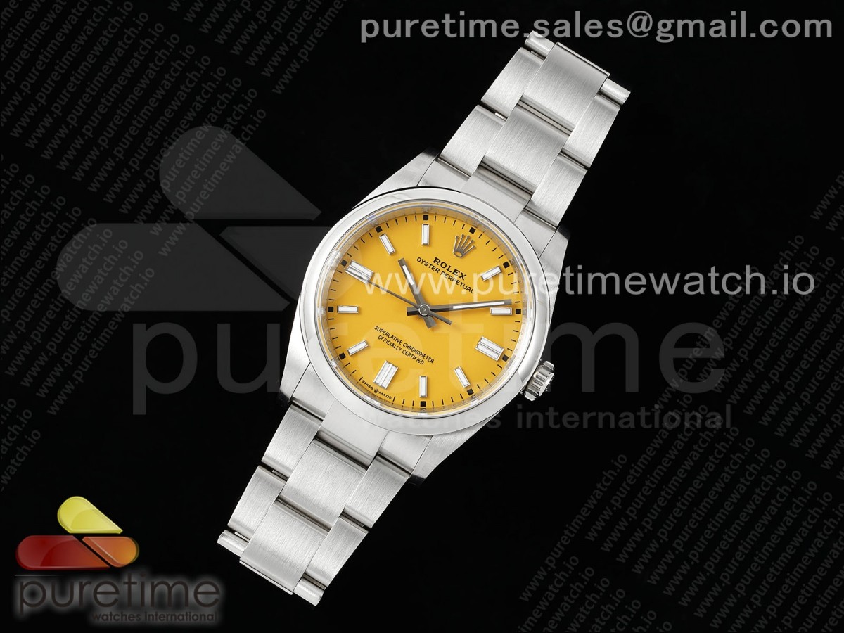 VS공장 롤렉스 오이스터퍼페츄얼 36 옐로우다이얼 브레이슬릿 Oyster Perpetual 126000 36mm VSF 1:1 Best Edition 904L Steel Yellow Dial VS3230