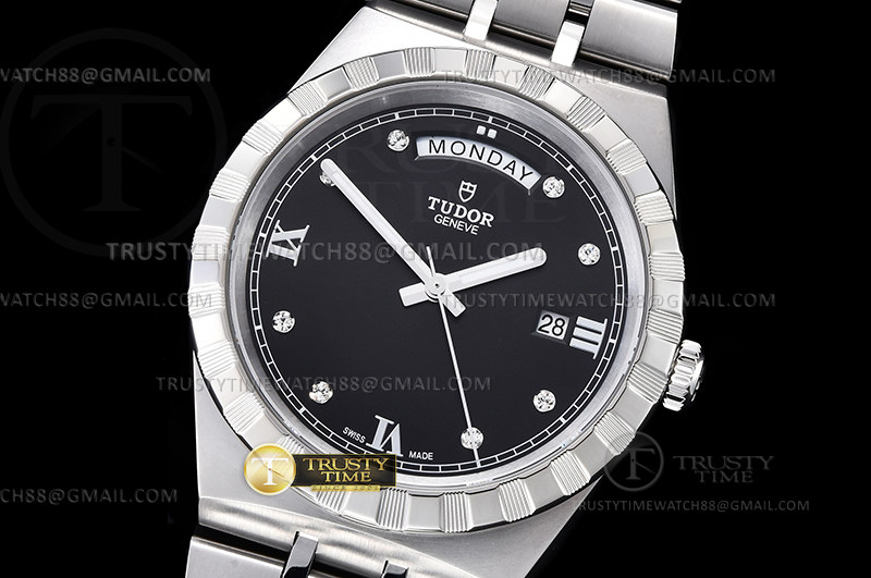 V7공장 튜더 로얄 28600 스틸 블랙다이얼 8p인덱스 브레이슬릿 Tudor Royal 28600 41mm SS/SS Blk/Dia V7F A2836