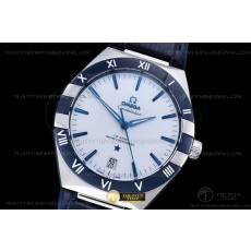 VS공장 오메가 컨스텔레이션 스틸 화이트다이얼 거미스트랩 Constellation Co-Axial 41mm Blue SS/LE White VSF A8900