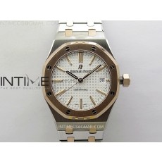 APS공장 오데마피게 로얄오크15454 로즈골드콤비 화이트다이얼 Royal Oak 37mm 15450 SS/RG APSF 1:1 Best Edition White Textured Dial on SS/RG Bracelet SA3120 Super Clone