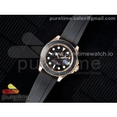 KF공장 롤렉스 요트마스터 42 포금 로골드금통 블랙다이얼 러버스트랩 텅스텐 Yacht-Master 126655 KF 1:1 Best Edition RG Wrapped on Oysterflex Strap VR3235 (Gen Weight)