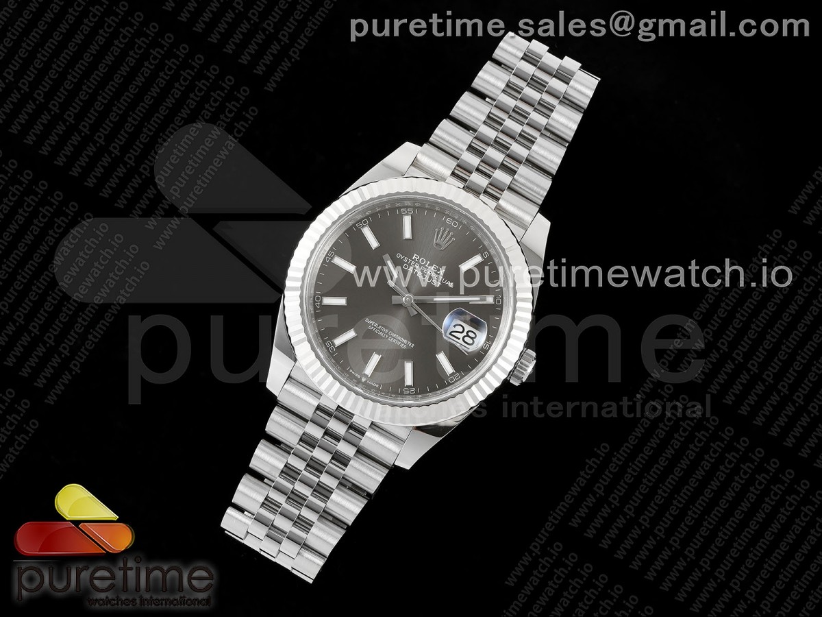 C+공장 롤렉스 데이저스트 41 스틸 그레이다이얼 쥬빌레브레이슬릿 DateJust 41 126334 C+F 1:1 Best Edition 904L Steel Gray Dial on SS Jubilee Bracelet VR3235 씨플러스공장