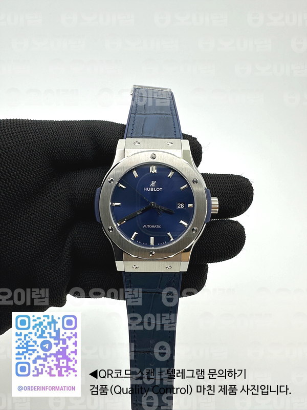 APS공장 위블로 클래식퓨전 42mm 블루다이얼 거미스트랩 Classic Fusion 42mm SS APSF 1:1 Best Edition Blue Dial On Gummy Strap A2892