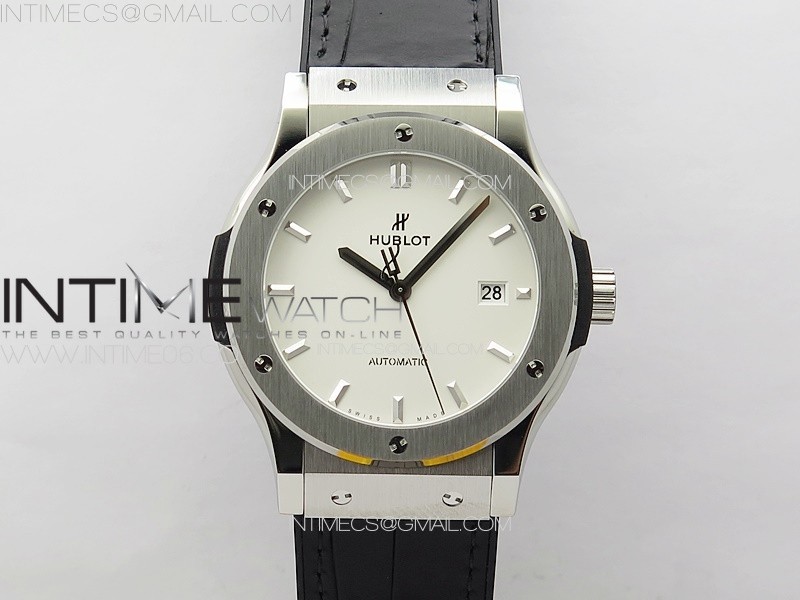 APS공장 위블로 클래식퓨전 42mm 화이트다이얼 거미스트랩 Classic Fusion 42mm SS APSF 1:1 Best Edition White Dial On Gummy Strap A2892