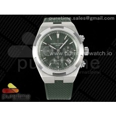 8F공장 바쉐론콘스탄틴 오버시즈 5500V 스틸 그린다이얼 러버스트랩 Overseas 5500V Chrono SS 8F 1:1 Best Edition Green Dial on Green Rubber Strap A5200