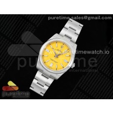 AP공장 롤렉스 오이스터퍼페츄얼 41 옐로우다이얼 브레이슬릿 Oyster Perpetual 124300 41mm APF 1:1 Best Edition 904L Steel Yellow Dial VR3230