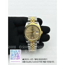 국내배송!! VS공장 롤렉스 데이저스트 41 옐로우골드콤비 샴페인다이얼 쥬빌레브레이슬릿 (고유번호 os55)