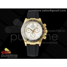 VS공장 롤렉스 데이토나 옐로우골드금통 화이트다이얼 러버스트랩 텅스텐 Daytona 126518 VSF 1:1 Best Edition White Dial on Oysterflex Strap VS4131 V2 (Weighted)