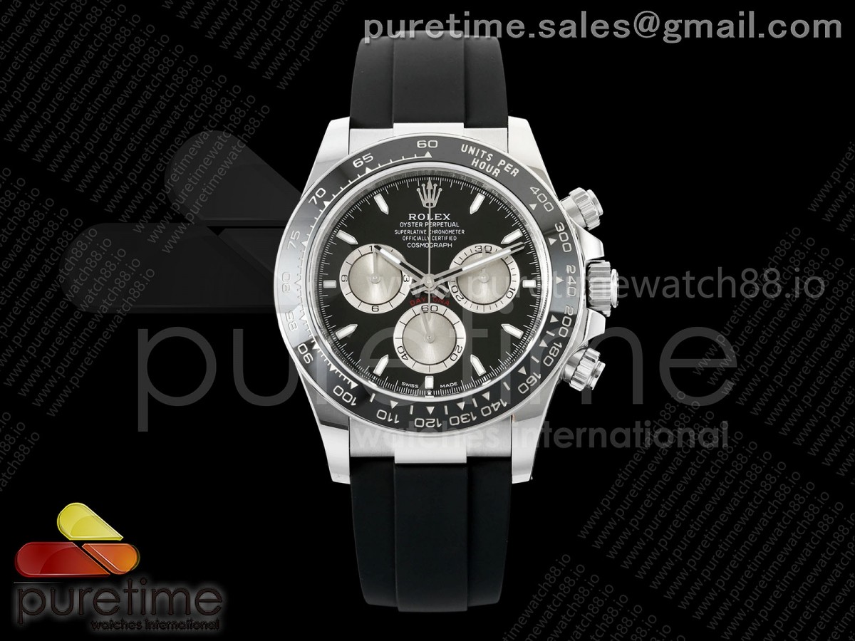 VS공장 롤렉스 데이토나 스틸 블랙다이얼 러버스트랩 텅스텐 Daytona 126519 VSF 1:1 Best Edition Black/Silver Lume Dial on Oysterflex Strap VS4131 V2 (Weighted)