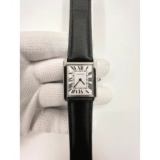 국내배송!! AF공장 까르띠에 탱크솔로 27MM 스틸 화이트다이얼 블랙소가죽스트랩 (고유번호 AF3)