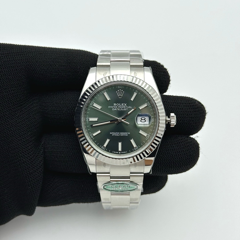 국내배송!! CLEAN공장 롤렉스 데이저스트 41 스틸 민트그린다이얼 플루티드베젤 오이스터브레이슬릿 (고유번호 c8)