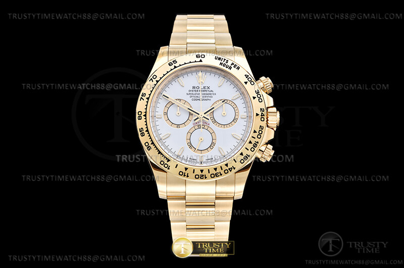 Clean공장 롤렉스 데이토나 옐로우골드금통 화이트다이얼 브레이슬릿 Daytona 126508 YG/YG Wht/Stk 904L Clean SH4131