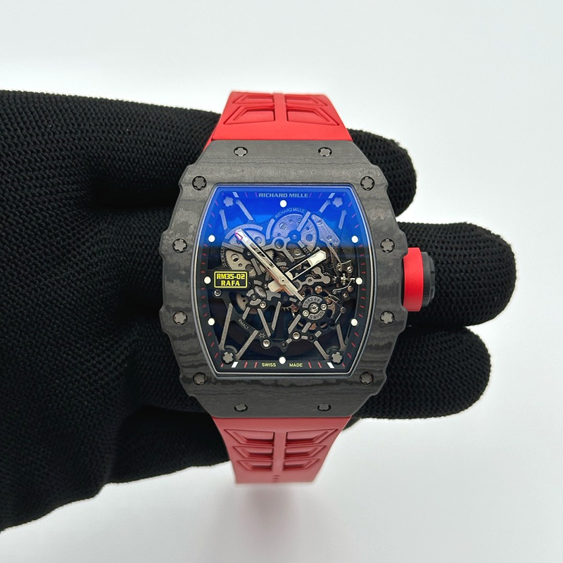 국내배송!! ZF공장 리차드밀 RM35-02 라파엘나달 블랙스켈레톤다이얼 레드러버스트랩 (고유번호 F1)