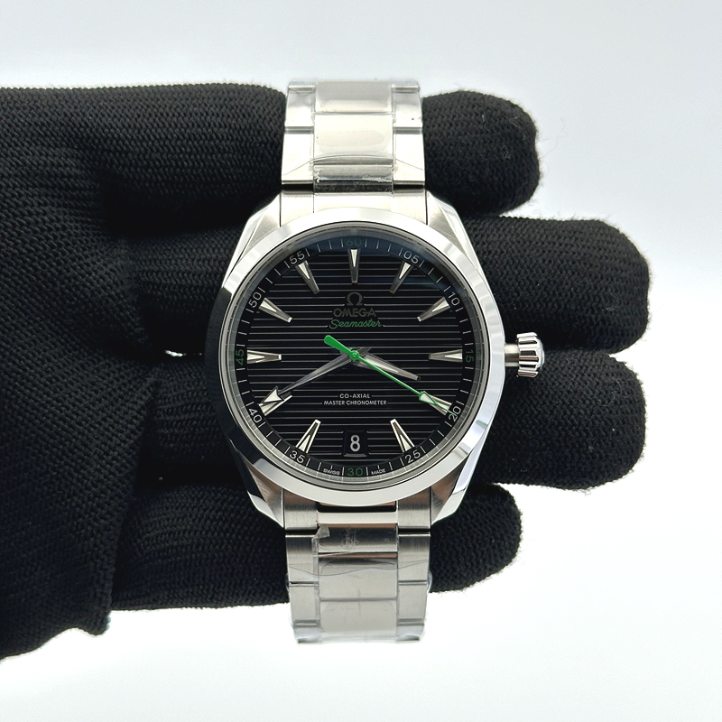 해외빠른출고!! VS공장 오메가 씨마스터 아쿠아테라 150m 스틸 블랙다이얼 그린핸즈 브레이슬릿 41mm 골프에디션 (고유번호 VS41)